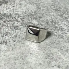 激渋 vintage silver 印台スクエアリング メンズ 約18号