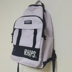 RHAPS 薄紫色リュック フロントポケット付き