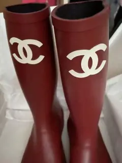 シャネル レアカラー レインブーツ chanel