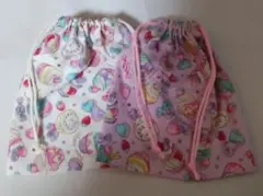 ★値下げ【ハンドメイド】コップ入れ2枚組/18*20/スイーツ