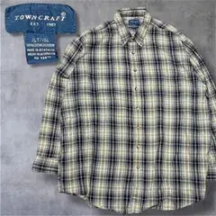 90年代TOWN CRAFT/タウンクラフト ボタンダウン フランネルシャツ良色