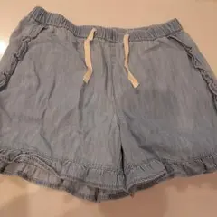 GAP デニムブルー フリル付きハーフパンツ L