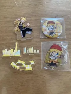 鏡音レン 東京駅コラボショップ 2021 アクスタ＆缶バッジ&キーホルダー 3点