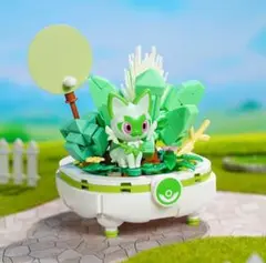 海外限定　ポケモン　ニャオハ　ブロック　フィギュア