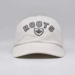 ROOTS ルーツ ロゴ 刺繍 キャップ メイプルリーフ カナダ インポート 白