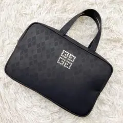 極美品 ジバンシー ハンドバッグ 4Gロゴ ナイロン ブラック 手提げ