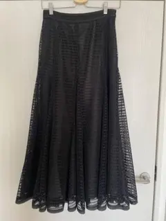 アルページュストーリー メッシュフレアスカート　黒M