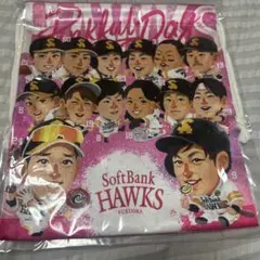 ホークスTVQコラボピンクフルデー巾着