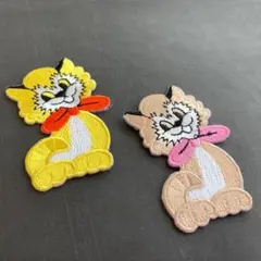 刺繡ワッペン　人気お買い得セット　ネコ　２色