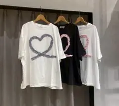 最終価格未使用♡tiptop♡ティップトップ♡ハートTシャツ♡モコモコ♡韓国系