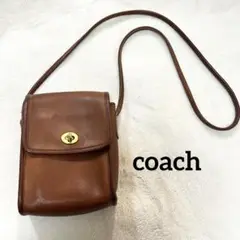 バッグ old coach 9893 USA製COACHオールド コーチ レザーショルダーバッグ 黒☆9893