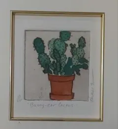 サボテン画　レイチェル・アイザック　絵画　オリジナル　原画
