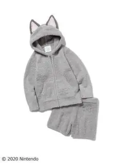 【新品未使用】あつ森キャラクター柄kids パーカ・ショートパンツSET グレイ
