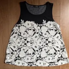oe illet 花柄ノースリーブチュニック M