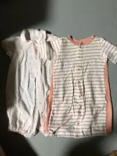 千趣会 2枚セット 50 60 まとめ売り ロンパース カバーオール 半袖