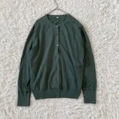 UNIQLO UVカットスーピマコットンクルーネックカーディガン（長袖）