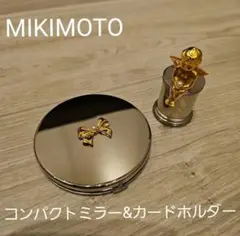 MIKIMOTO ペーパーウェイト コンパクトミラー 天使 リボン アコヤ真珠