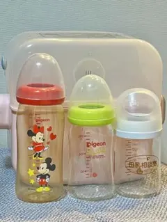 Combi 除菌じょ〜ずα＋Pigeon 哺乳瓶 3本セット