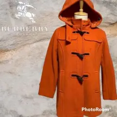 バーバリーロンドンBURBERRY LONDON ダッフルコートウール オレンジ