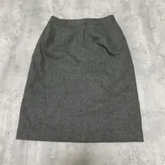 ESPIE タイトスカート ウール混 グレー シンプル クラシック カジュアル