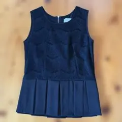 美品　お洒落　SUGAR ROSE ブラックレースのノースリーブトップス