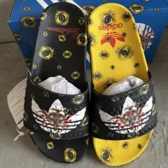 新品未使用　adidas×田名網敬一　コラボサンダル　限定　23.5 黒×黄色 新品未使用adidas×田名網敬一コラボサンダル限定23.5 黒×黄色