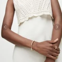 ALLSAINTS MINA HAMMERED CUFF ゴールド