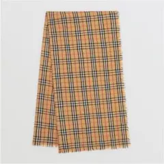 最大値下げ BURBERRYライトウェイトカシミアスカーフ ヴィンテージチェック