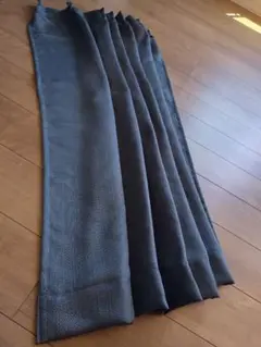 ダークグレー ドレープカーテン 長い