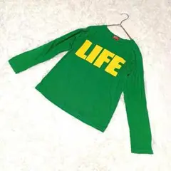 DT LIFEプリント 緑色 長袖カットソー　150 カジュアル　子供
