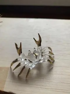 カニのクリスタル置物