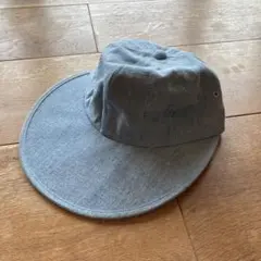 ビンテージ シャンブレー ワイド ロングブリム キャップ　M