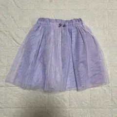 美品　110cm チュールスカート　パープル　紫　ゆめかわ　女の子　しまむら