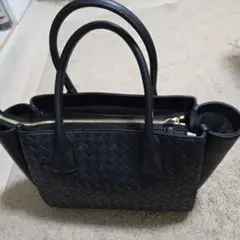 ピュアモエナ　イタリアンシープスキンメッシュ2WAYバッグ　ブラック