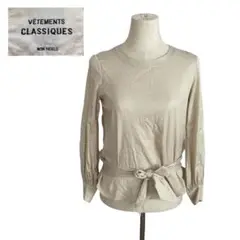 vetements classiques ブラウス ベージュ リボン 38