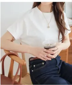 ホワイト Lサイズ Tシャツ 綿100%