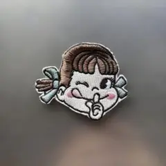 ペコちゃん ワッペン 刺繍 アップリケ