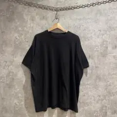 【送料無料】USA古着 style wear ブラック 無地 Tシャツ ダメージ