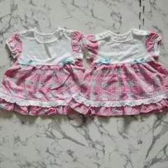 Coeur di Coeur チェック柄チュニックワンピース 2着セット