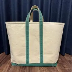 【70's 単色ギザタグ耳付き】LL Bean トート ネイビー M L.L.Bean - 【70's TMあり2色サイドタグ・耳付き】LL Bean