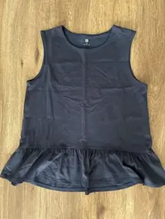 UNIQLO ネイビー フリルタンクトップ 160
