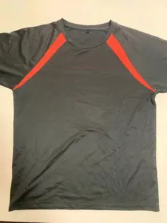 グレー/レッド ラグランスリーブ Tシャツ Lサイズ