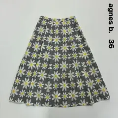 agnes b. アニエスベー☆マーガレット×ストライプロングスカート 36