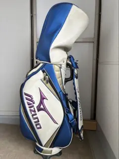 Mizuno キャディバッグ 青/白　ツアーモデル