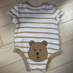 -美品- babygap 前開きボディスーツ ロンパース クマケツ 60cm