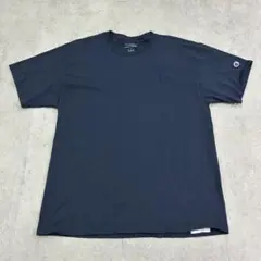チャンピオン　刺繍　ワンポイント　トップス　Tシャツ　古着　ネイビー　紺色　L