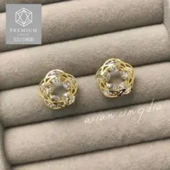 ピアス 韓国 S925純銀 CZ人工ダイヤモンド 金属アレルギー対応