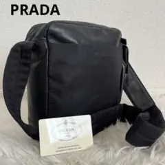 PRADA ã·ã§ã«ããŒããã° è©æã ãã©ã㯠é»è² ã¬ã¶ãŒ ãã£ã³ãã¹