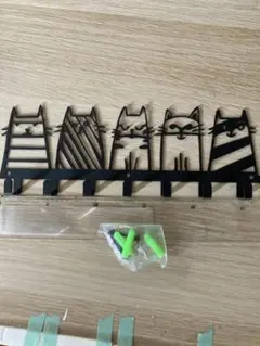 猫デザインのウォールフック