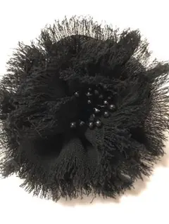 コサージュ 黒花